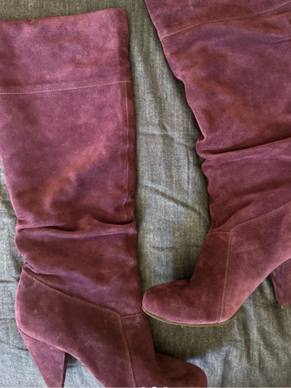 Jessica Simpson Burgundy Suede Over-the-Knee Boots